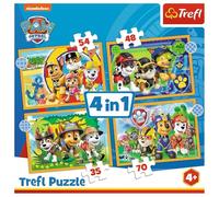 Trefl - Puzzle Paw Paw delle Vacanze 4in1 - 1-39 Pezzi