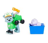 Paw Patrol 6065254, Big Truck Pups, Rocky Action Figur mit Rettungsdrohne zum Anheften, Kabine als Hauptquartier und tierischem Freund, Kinderspielzeug
