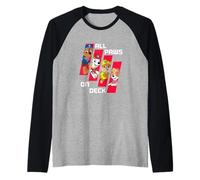 Paw Patrol All Paws On Deck Action Pup Maglia con Maniche Raglan