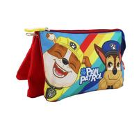 Paw Patrol Astuccio per Ragazzi, Design Triplo con Chase e Rubble, Set Scolastico, Materiale Scolastico per Ragazzo