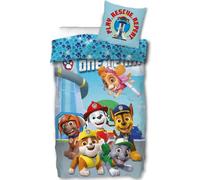 Paw Patrol - Biancheria da letto 135 x 200 cm, 80 x 80 cm, 100% cotone, set da 2 pezzi, per ragazzi e ragazze