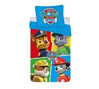 Paw Patrol - Biancheria da letto per bambini, 2 pezzi, copripiumino 100 x 135 cm + federa 40 x 60 cm, 100% cotone Öko-Tex