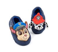 Paw Patrol Blu 3D Characters Applique Slip On Mocassino Pantofole Ragazzi