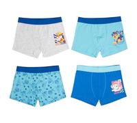 Paw Patrol - Boxer per ragazzi, biancheria intima, blu/grigio, confezione da 4 pezzi, blu/grigio, 122 cm-128 cm