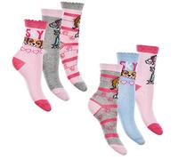 PAW PATROL Calze da ragazza | 6 paia | diversi motivi | misto cotone ottimale | Skye Everest Motivi, Colore: rosa., 23-26