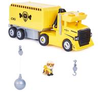 Paw Patrol 2 in 1 X-Treme Truck di Rubble Che Si trasforma con Escavatore, Gru, luci e Suoni, Action Figure Giocattoli per Bambini dai 3 Anni in su, Colore Giallo, 6065529