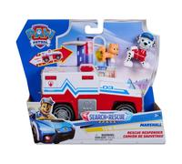 Paw Patrol: Search & Rescue, Camion di Salvataggio di Marshall con 2 Personaggi, Camion Giocattolo a Retrocarica, Giocattoli per Bambini e Bambine, 3+ Anni