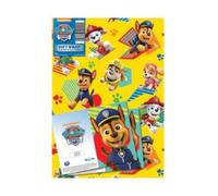 Paw Patrol, carta da regalo, 10 fogli, 10 etichette, formato 70 x 50 cm, prodotto ufficiale responsabile