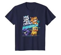 Paw Patrol Cat Pack Power with Leo, Shade, Wild And Rory Maglietta, Bambini, Navy, 8 Anni