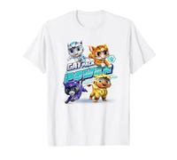 Paw Patrol Cat Pack Power with Leo, Shade, Wild And Rory Maglietta, Uomo, Bianco, 5XL