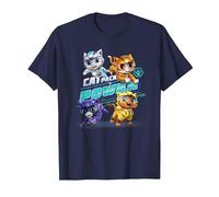 Paw Patrol Cat Pack Power with Leo, Shade, Wild And Rory Maglietta, Uomo, Navy, 4XL
