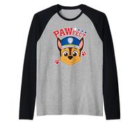 Paw Patrol Chase Action Pose Perfetto LOL Design del Team Leader Maglia con Maniche Raglan