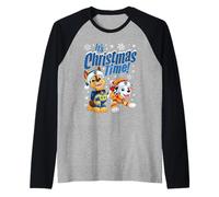 Paw Patrol Chase And Marshall Christmas Time Maglia con Maniche Raglan