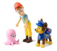 PAW Patrol, Chase & Captain Turbot Figure Pack con Baby Polpo Toy Figure, Giocattoli per bambini per ragazzi e ragazze dai 3 anni in su