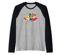 Paw Patrol Chase Marshall Rubble Rescue Action Team Opera d'Arte Maglia con Maniche Raglan
