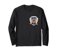 Paw Patrol Chase Pup Shield Official Badge Graphic Maglia a Manica