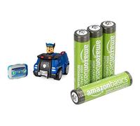 Paw Patrol Chase RC, auto polizia, 3+ anni, & Batterie AAA Ricaricabili Amazon Basics 4 pz, 850mAh