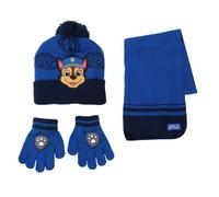 Paw Patrol Chase Set Invernale Bimbo Regalo Blu Bambino Guanti Sciarpa Cappello