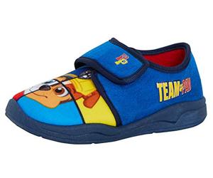 Paw Patrol Ciabatte per bambini Chase Marshall Touch Fasten Scarpe da casa Stivali Slipper, Blu, 25 EU