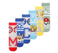 PAW PATROL Confezione da 6 calzini da ragazzo, diversi motivi e design, Blu, 31-34