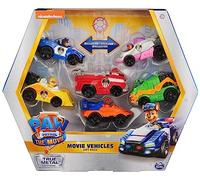 Paw Patrol, Confezione Regalo macchinine in Metallo da 6 Veicoli Giocattolo Die-Cast Film da Collezione in Scala 1:55, Giocattoli per Bambini dai 3 Anni in su