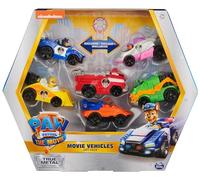 Paw Patrol, Confezione Regalo macchinine in Metallo da 6 Veicoli Giocattolo Die-Cast Film da Collezione in Scala 1:55, Giocattoli per Bambini dai 3 Anni in su