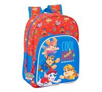 PAW PATROL COOL - Zaino scuola per bambini, zaino per bambini, adattabile al carrello, ideale per bambini in età scolastica, comodo e versatile, qualità e resistenza, 26 x 11 x 34 cm, Rosso/blu, M