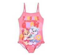 PAW PATROL Costume da bagno bikini con volant per ragazze - Skye & Everest Cartoon Costume da bagno estivo (DE/NL/SE/PL, età 5 anni, regolare, rosso), Colore: rosso