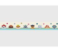 Paw Patrol Cuccioli Bordo Carta Da Parati Adesiva Per Bambini Rosa Bianco