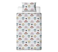Paw Patrol, set copripiumino singolo per bambini, reversibile, double-face, con federa coordinata con Rubble, Chase, Marshall e Skye