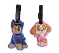 Paw Patrol - Etichette per bagagli in silicone, per bambini, set di 2 per borse, valigie e viaggi