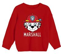 Paw Patrol, felpa con cappuccio per ragazzi, giacca Chase e Marshall, felpa invernale calda, per bambini, idea regalo, taglia 98-128 cm, Colore: rosso, 98