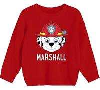 Paw Patrol, felpa con cappuccio per ragazzi, giacca Chase e Marshall, felpa invernale calda, per bambini, idea regalo, taglia 98-128 cm, Colore: rosso, 122