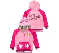 Paw Patrol Felpa Zip Bambina | Felpe Ragazza Skye | Felpe con Cappuccio Glitter Rosa 18-24 Mesi
