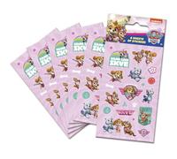 Paw Patrol Girl Power Pink Party Bag Stickers (sei fogli) | Prodotto con licenza ufficiale | Riutilizzabili su superfici non porose | Perfetto come sacchetto per feste o riempitivo per calze | Età 3+