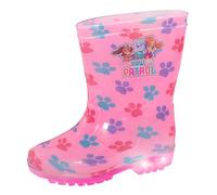 Paw Patrol Girls Light Up Wellington Boots Kids Skye Rain Boots Pink Wellies