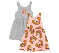 Paw Patrol Girls Dress 2 Pack | Bambini Bambini Grigio Rosa Skye Elicottero Pup Abiti Estivi Senza Maniche | Merchandising delle Serie animate