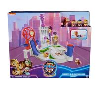 PAW PATROL: Il film Mighty, Liberty + Junior Patrollers, set da gioco con Liberty, Micro, Nano e Mini, con torre di gioco e catapulta di partenza, giocattolo adatto per bambini dai 3 anni in su