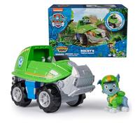 PAW Patrol Jungle Pups, Rocky Snapping Turtle Vehicle, camion giocattolo con action figure da collezione, giocattoli per bambini per ragazzi e ragazze dai 3 anni in su