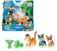 PAW Patrol Jungle Pups , Set personaggi con Chase, Tracker e la tigre, personaggi con lanciamissili, giocattoli per bambini e bambine da 3 anni in su