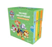 Paw Patrol La Pat' Patrouille, Mission exploration : Ma mini bibliothèque: Coffret en 4 volumes ; Mission sauvetage aérien ; Le coquillage magique ; Le grimoire volé ; Mission bananes