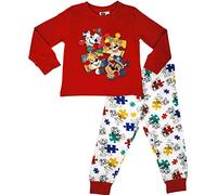 Paw Patrol La Squadra dei Cuccioli - Chase, Marshall, Rubble & Skye Jigsaw - Set Pigiama a Maniche Lunghe per Bambini - 18-24 Mesi: 92cm