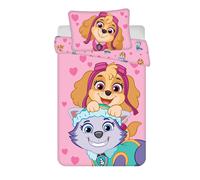 Paw Patrol Lenzuola Per Culla Skye & Everest 100x135 Cm Cotone
