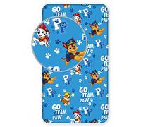 Paw Patrol Chase Marshall "Just Yelp for Help" lenzuolo con angoli 90 x 200 + 25 cm, 100% cotone