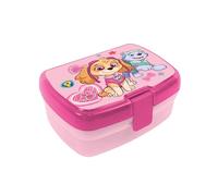 PAW Patrol Lunch Box Bambini Rosa - Scatola Porta Merenda con Clip di Chiusura e Scomparto Grande - Lunchbox Skye ed Everest per Scuola e Asilo - Contenitore Snack BPA Free