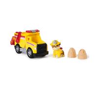 Paw Patrol Fire Rescue: Camion Ribaltabile Antincendio di Rubble con Personaggio, Proiettili e Camion Giocattolo, Giocattoli per Bambini e Bambine, 3+ Anni