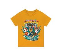 Paw Patrol Maglietta Jungle Pups Tshirt Bambino | Chase e Marshall Magliette Manica Corta Bambino | Arancione 3-4 Anni