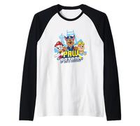 Paw Patrol Marshall Chase Rubble Bridge Badge Design Maglia con Maniche Raglan