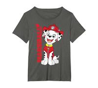 Paw Patrol Marshall Fire Rescue Hero Adventure bay, Cucciolo retrò Maglietta, Donna Plus-Size, Asfalto, 2X
