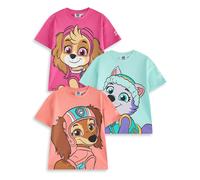 Paw Patrol Set di Magliette per Ragazze | Confezione da 3 Magliette a Maniche Corte per Bambini con Stampa Grafica di Grandi Personaggi | Personaggi dei Cartoni Animati di Skye Everest Liberty